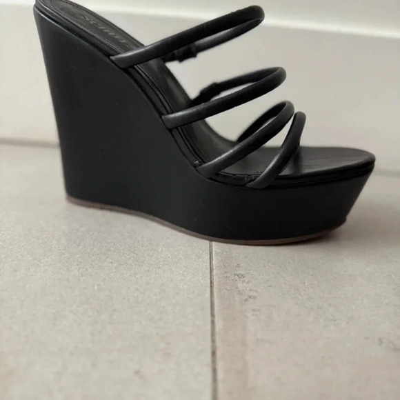 Schultz Carl Strappy platform wedge sandal black size 9.5 - Picture 11 of 12